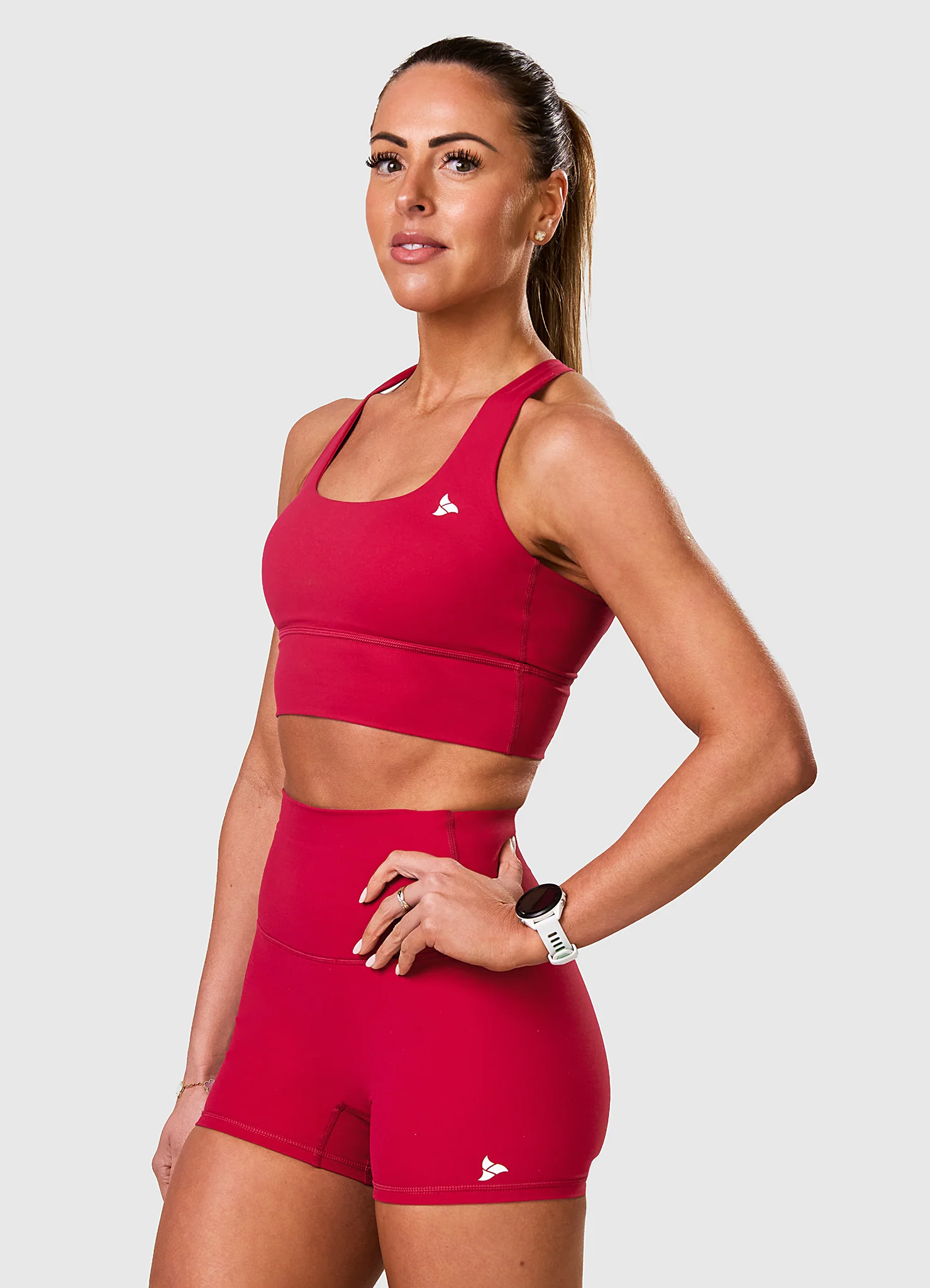 ROXI Cross-Back Sports Bra BERRY - Image 4