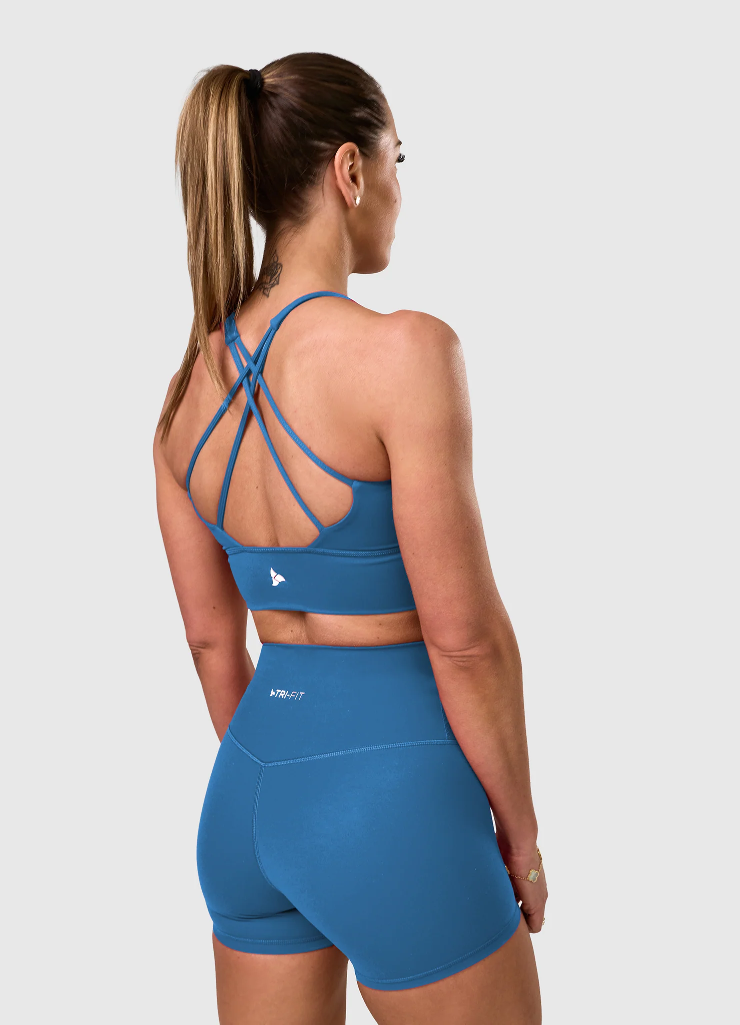 ROXI Cross-Back Sports Bra TEAL - Image 7