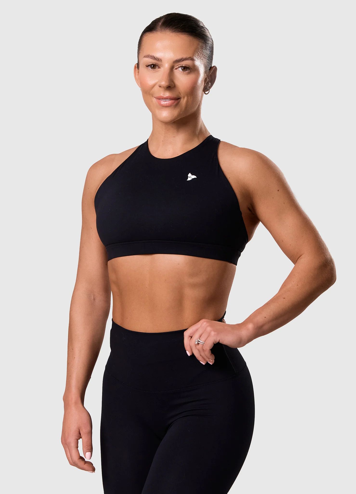 ROXI High Neck Sports Bra BLACK EDITION - Image 4